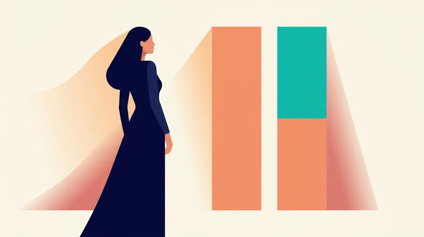 Illustration of a figure split to show the difference between body weight and what that weight is made of