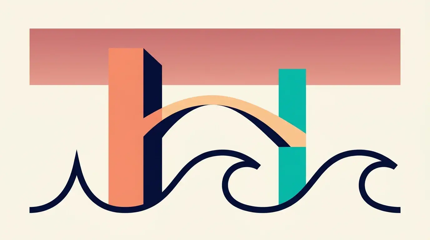 Illustration of one tall column dividing into two shorter ones, and a sharp peak becoming two gentler waves