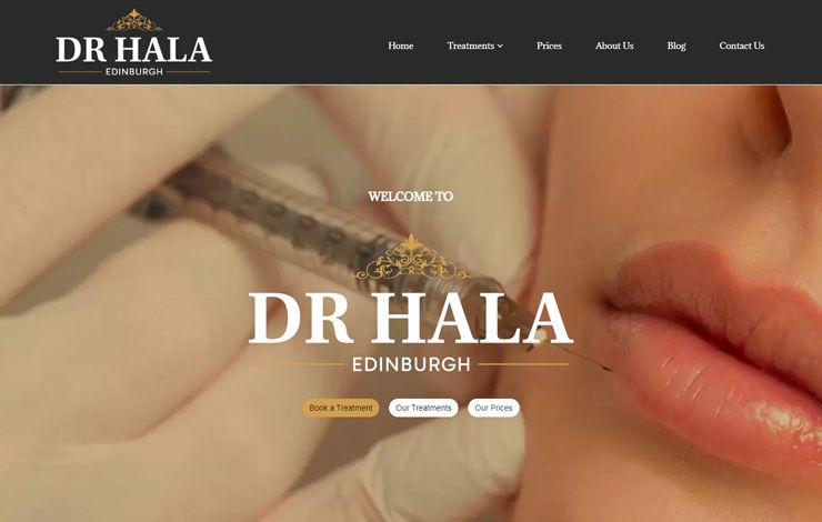Dr Hala Aesthetics website preview